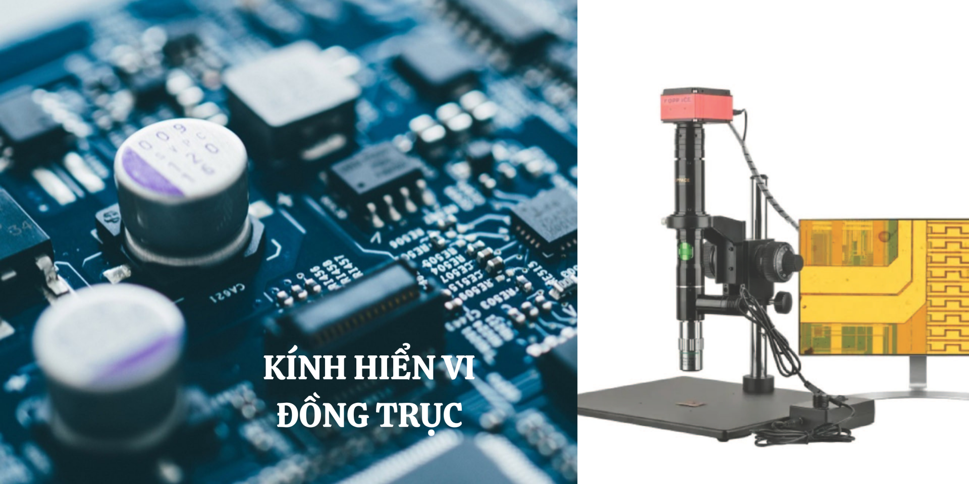 What is the coaxial microscope? What is different from normal microscopes?