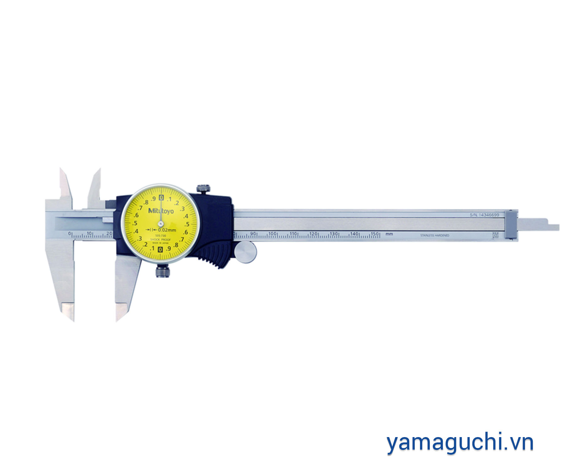 Thước cặp đồng hồ 0-150mm/0.02 Mitutoyo (505-730)