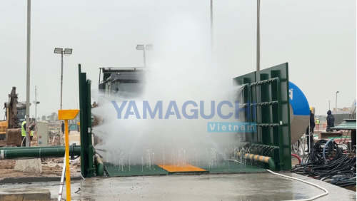 Hệ thống rửa xe công trường tự động hiện đại, công suất lớn